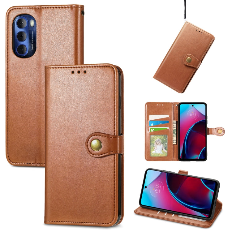 Retro Solid Color Buckle Leather Phone Case, For Google Pixel 7 Pro 5G, For Google Pixel 7 5G, For Motorola Edge 30 Pro, For Motorola Moto G Stylus 2022 5G, For OnePlus Nord CE 2 5G, For Sony Xperia Ace III