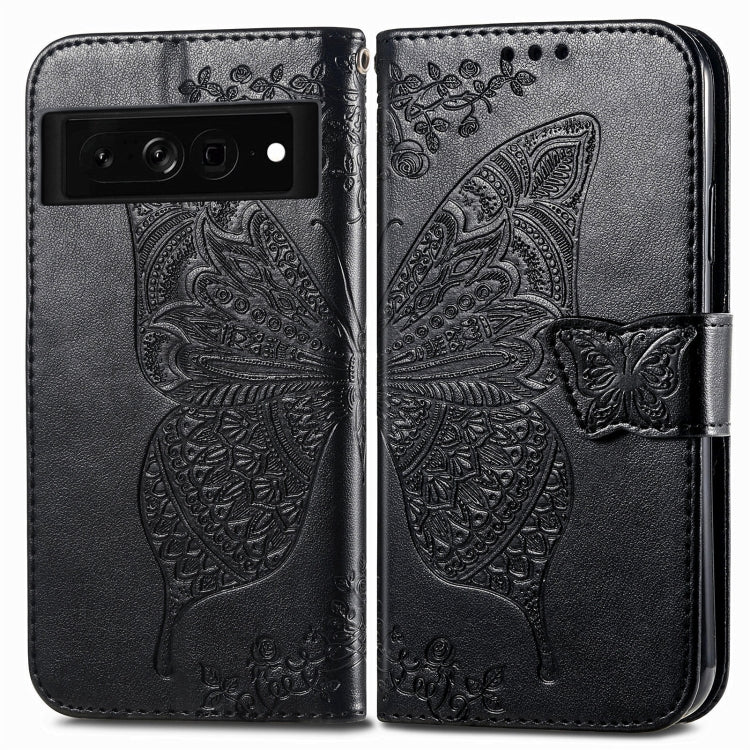 Butterfly Love Flower Embossed Leather Phone Case, For Google Pixel 7 Pro 5G, For Motorola Moto G Stylus 5G 2022, For Google Pixel 7 5G, For Motorola Moto G22