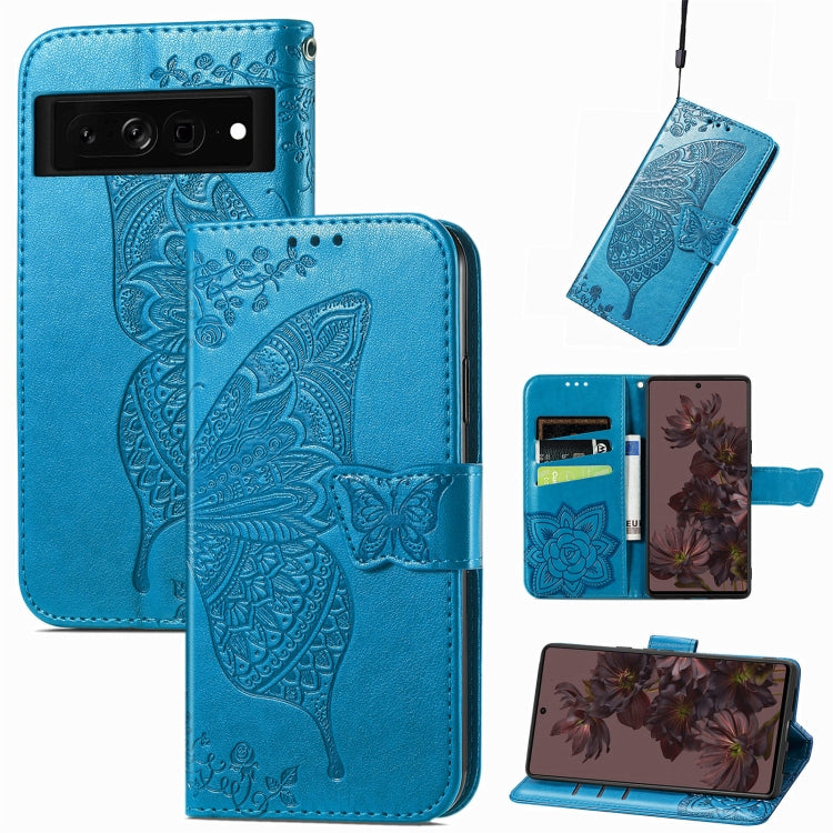 Butterfly Love Flower Embossed Leather Phone Case, For Google Pixel 7 Pro 5G, For Motorola Moto G Stylus 5G 2022, For Google Pixel 7 5G, For Motorola Moto G22