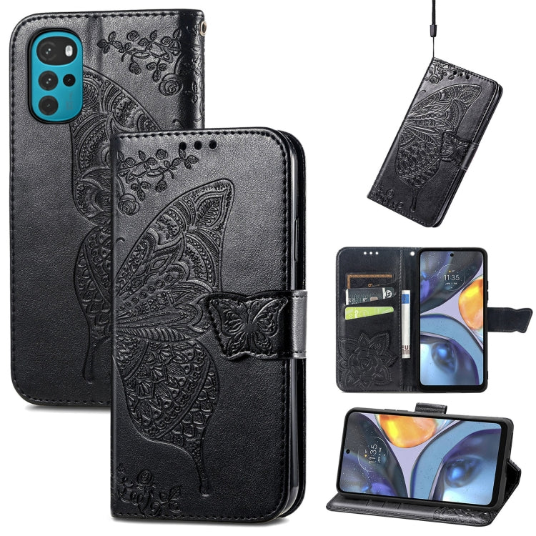 Butterfly Love Flower Embossed Leather Phone Case, For Google Pixel 7 Pro 5G, For Motorola Moto G Stylus 5G 2022, For Google Pixel 7 5G, For Motorola Moto G22