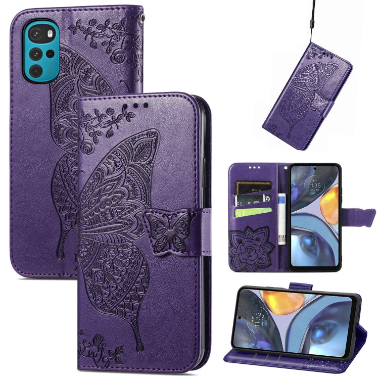 Butterfly Love Flower Embossed Leather Phone Case, For Google Pixel 7 Pro 5G, For Motorola Moto G Stylus 5G 2022, For Google Pixel 7 5G, For Motorola Moto G22