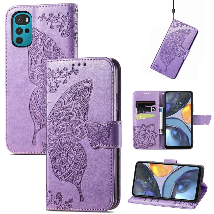 Butterfly Love Flower Embossed Leather Phone Case, For Google Pixel 7 Pro 5G, For Motorola Moto G Stylus 5G 2022, For Google Pixel 7 5G, For Motorola Moto G22