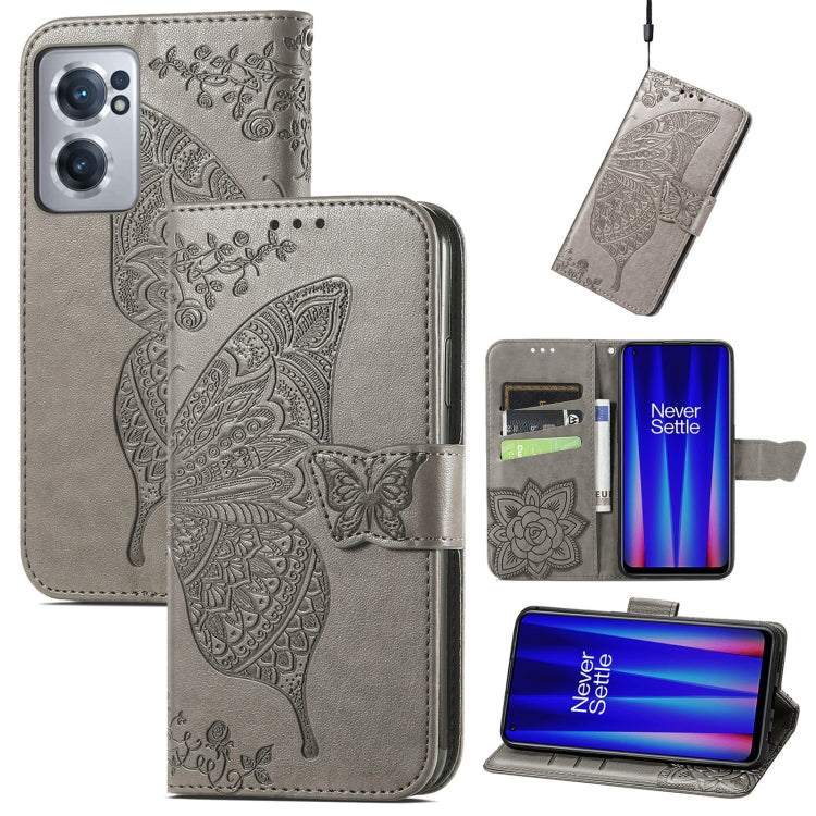 Butterfly Love Flower Embossed Leather Phone Case, For OnePlus Nord CE 2 5G, For Sony Xperia Ace III