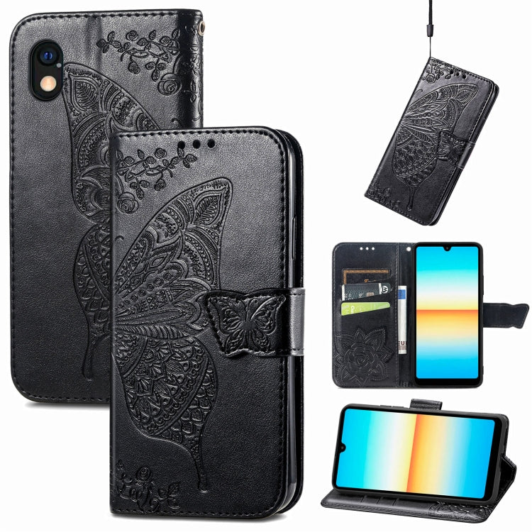 Butterfly Love Flower Embossed Leather Phone Case, For OnePlus Nord CE 2 5G, For Sony Xperia Ace III