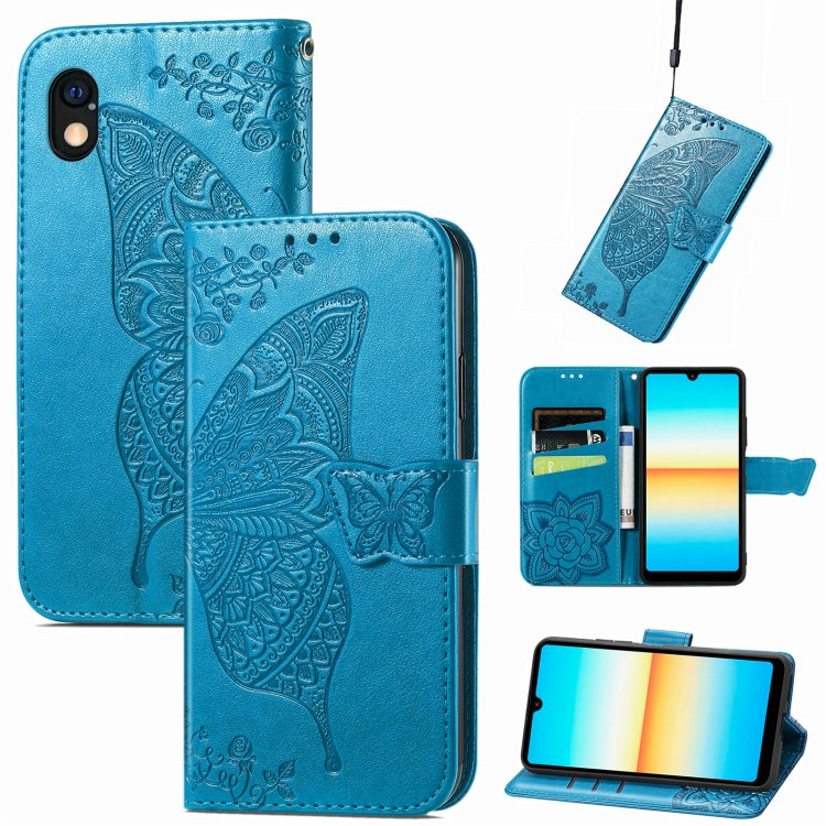 Butterfly Love Flower Embossed Leather Phone Case, For OnePlus Nord CE 2 5G, For Sony Xperia Ace III