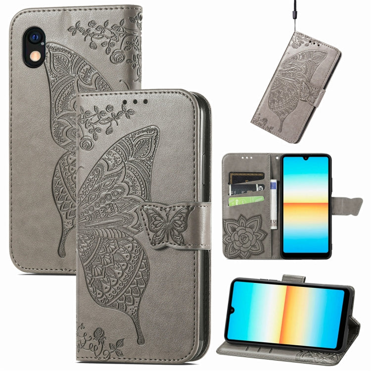 Butterfly Love Flower Embossed Leather Phone Case, For OnePlus Nord CE 2 5G, For Sony Xperia Ace III