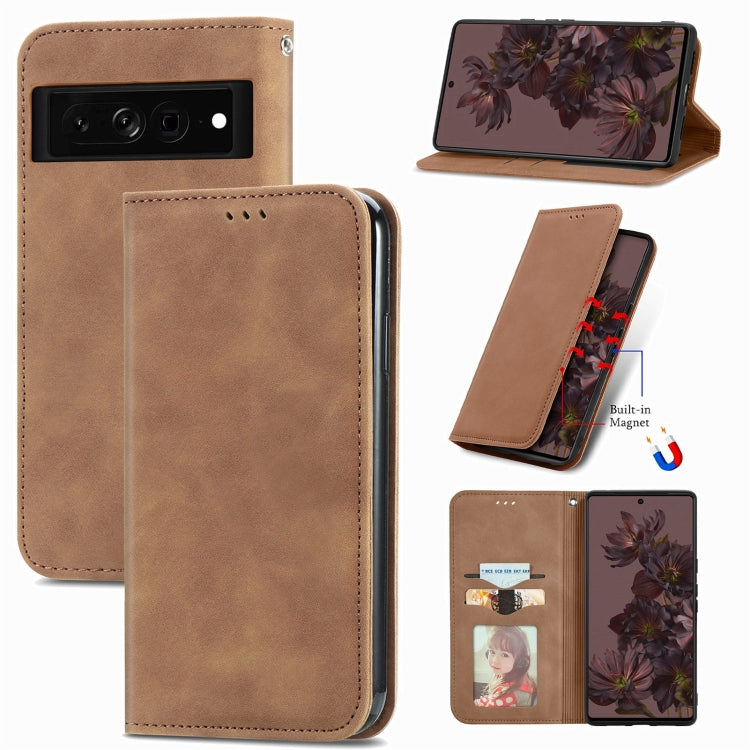 Retro Skin Feel Magnetic Leather Phone Case, For Google Pixel 7 Pro 5G, For Google Pixel 7 5G, For Motorola Moto G Stylus 5G 2022, For Motorola Moto G22