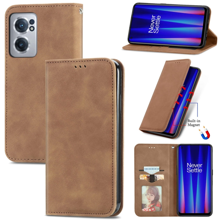 Retro Skin Feel Magnetic Leather Phone Case, For OnePlus Nord CE 2 5G, For Sony Xperia Ace III