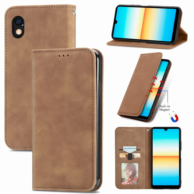 Retro Skin Feel Magnetic Leather Phone Case, For OnePlus Nord CE 2 5G, For Sony Xperia Ace III
