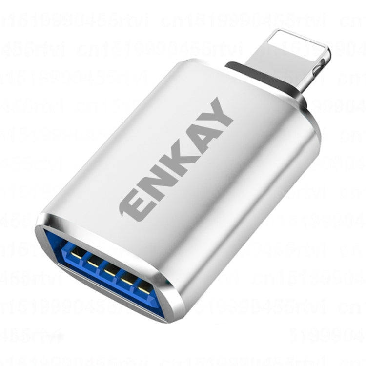 ENKAY ENK-AT110 8 Pin Male to USB 3.0 Female Aluminium Alloy OTG Adapter, ENK-AT110