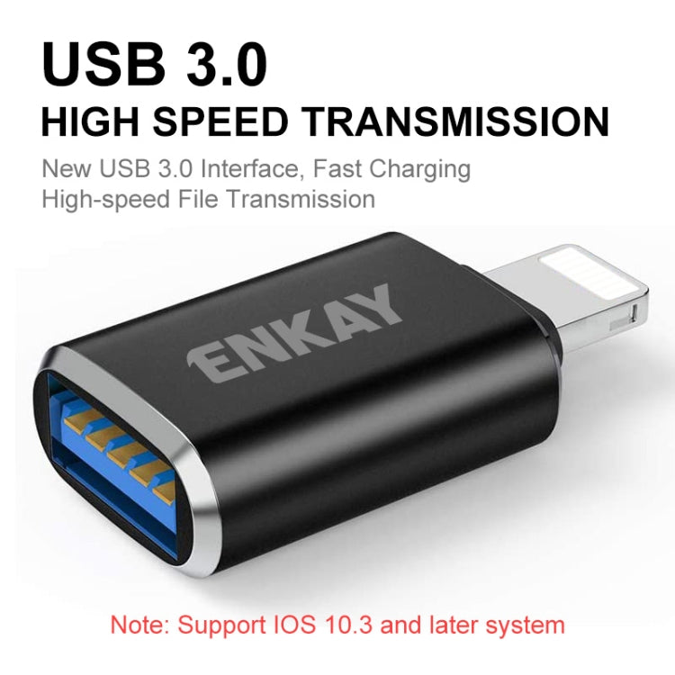 ENKAY ENK-AT110 8 Pin Male to USB 3.0 Female Aluminium Alloy OTG Adapter, ENK-AT110