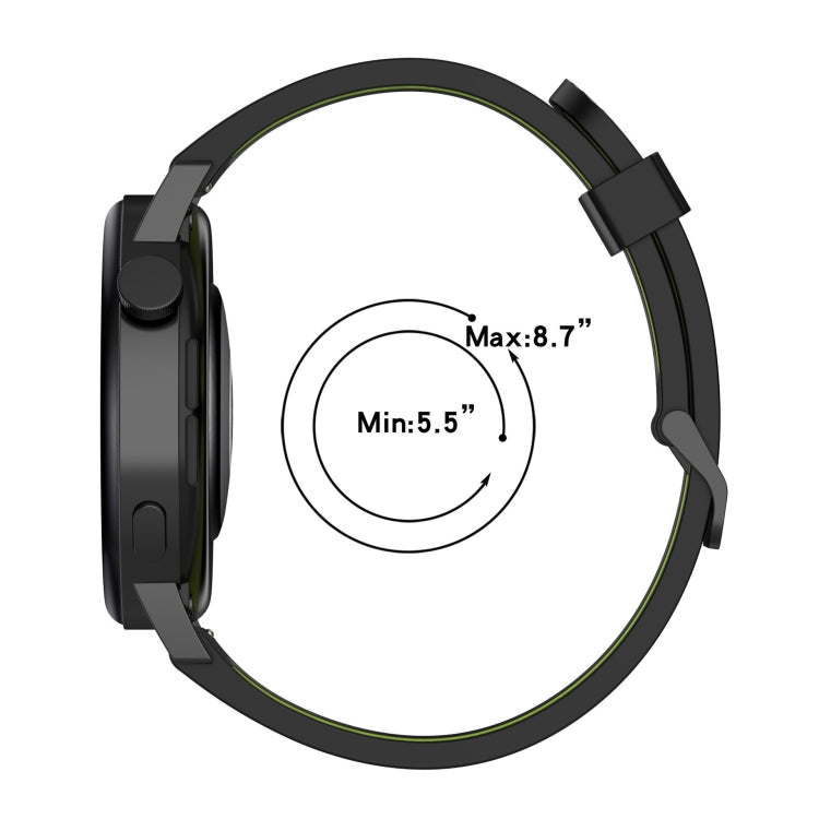 20mm Vertical Pattern Two-Color Silicone Watch Band, For Samsung Galaxy Watch 4 40mm, For Samsung Galaxy Watch 4 44mm