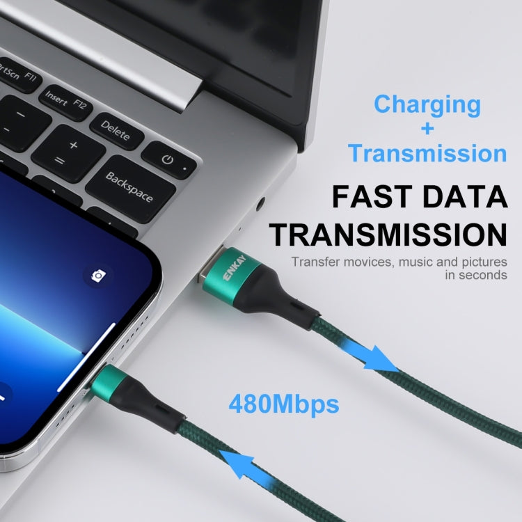 ENKAY ENK-CB118 1m USB 3.0 to 8 Pin 3A Fast Charging Sync Data Cable, ENK-CB118