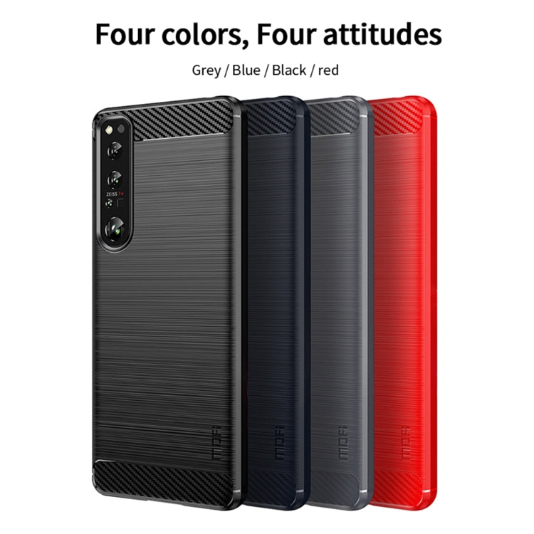 MOFI Gentleness Series Brushed Texture Carbon Fiber Soft TPU Case, For Sony Xperia 1 IV, For Sony Xperia 10 IV, For OnePlus Ace / 10R 5G, For Nokia G11 / G21, For OPPO A57 4G / A57 5G / A77 5G