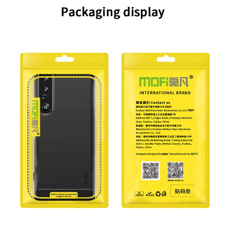 MOFI Gentleness Series Brushed Texture Carbon Fiber Soft TPU Case, For Sony Xperia 1 IV, For Sony Xperia 10 IV, For OnePlus Ace / 10R 5G, For Nokia G11 / G21, For OPPO A57 4G / A57 5G / A77 5G