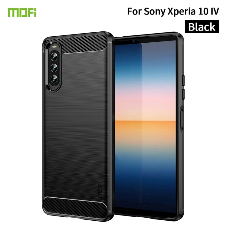 MOFI Gentleness Series Brushed Texture Carbon Fiber Soft TPU Case, For Sony Xperia 1 IV, For Sony Xperia 10 IV, For OnePlus Ace / 10R 5G, For Nokia G11 / G21, For OPPO A57 4G / A57 5G / A77 5G