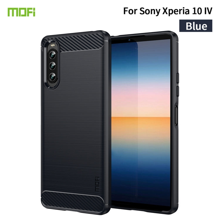 MOFI Gentleness Series Brushed Texture Carbon Fiber Soft TPU Case, For Sony Xperia 1 IV, For Sony Xperia 10 IV, For OnePlus Ace / 10R 5G, For Nokia G11 / G21, For OPPO A57 4G / A57 5G / A77 5G