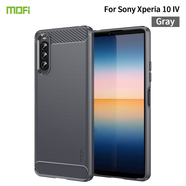 MOFI Gentleness Series Brushed Texture Carbon Fiber Soft TPU Case, For Sony Xperia 1 IV, For Sony Xperia 10 IV, For OnePlus Ace / 10R 5G, For Nokia G11 / G21, For OPPO A57 4G / A57 5G / A77 5G