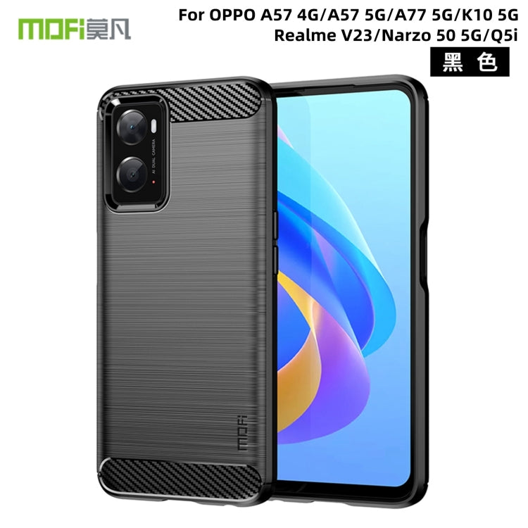 MOFI Gentleness Series Brushed Texture Carbon Fiber Soft TPU Case, For Sony Xperia 1 IV, For Sony Xperia 10 IV, For OnePlus Ace / 10R 5G, For Nokia G11 / G21, For OPPO A57 4G / A57 5G / A77 5G