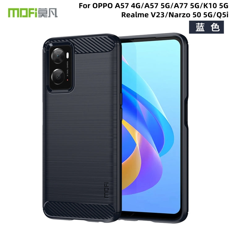 MOFI Gentleness Series Brushed Texture Carbon Fiber Soft TPU Case, For Sony Xperia 1 IV, For Sony Xperia 10 IV, For OnePlus Ace / 10R 5G, For Nokia G11 / G21, For OPPO A57 4G / A57 5G / A77 5G