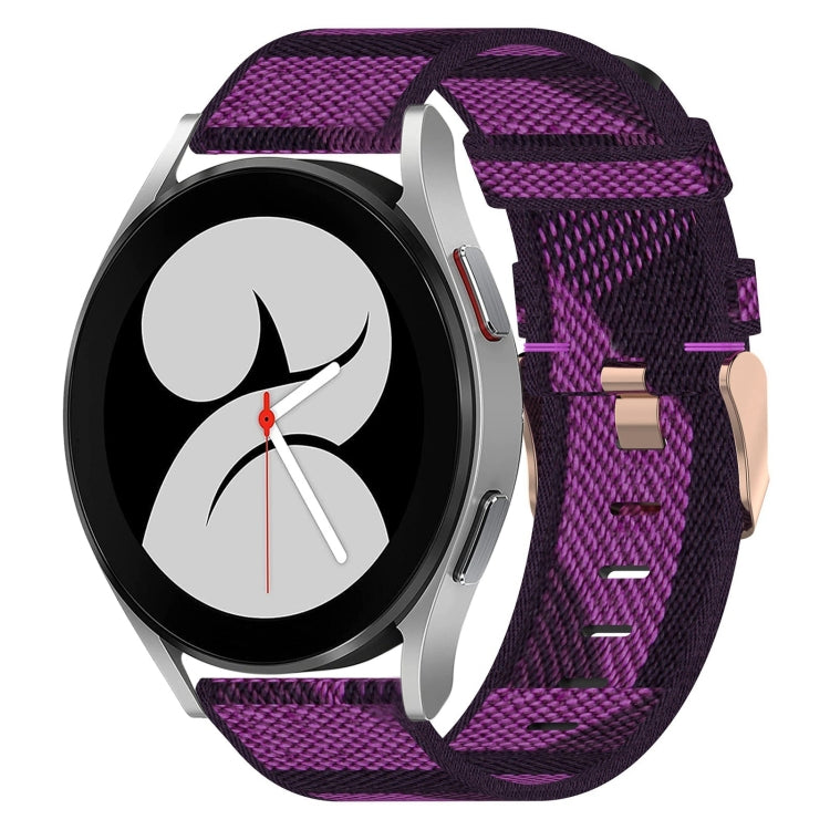 20mm Nylon Woven Watch Band, For Samsung Galaxy Watch 4 40mm, For Samsung Galaxy Watch 4 44mm, For Samsung  Galaxy Watch 4 Classic 42mm