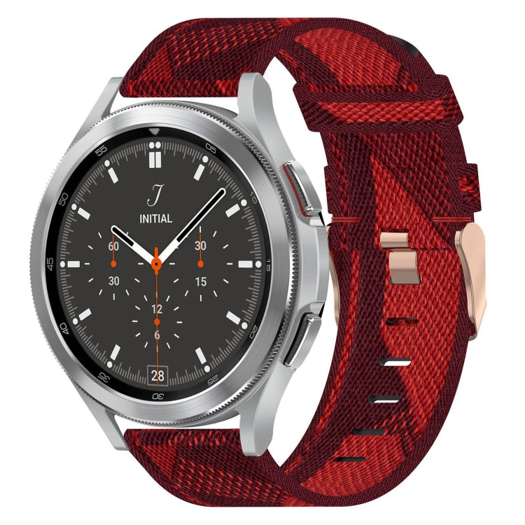 20mm Nylon Woven Watch Band, For Samsung  Galaxy Watch 4 Classic 46mm, For Samsung Galaxy Watch 3 41mm, For Samsung Galaxy Watch Active 2 40mm