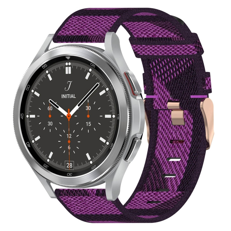 20mm Nylon Woven Watch Band, For Samsung  Galaxy Watch 4 Classic 46mm, For Samsung Galaxy Watch 3 41mm, For Samsung Galaxy Watch Active 2 40mm