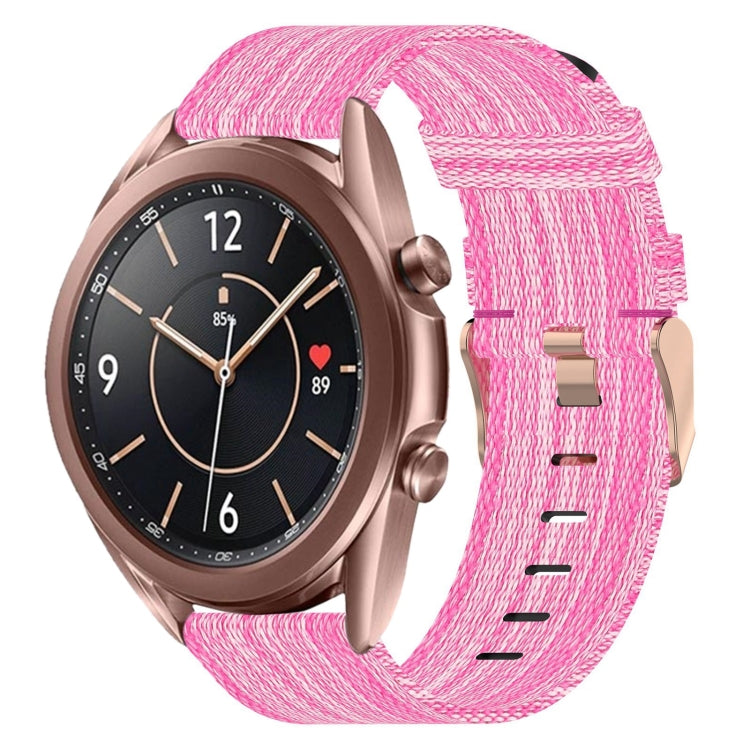 20mm Nylon Woven Watch Band, For Samsung  Galaxy Watch 4 Classic 46mm, For Samsung Galaxy Watch 3 41mm, For Samsung Galaxy Watch Active 2 40mm