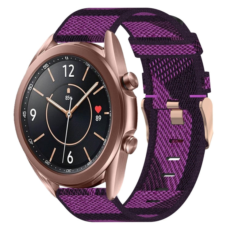 20mm Nylon Woven Watch Band, For Samsung  Galaxy Watch 4 Classic 46mm, For Samsung Galaxy Watch 3 41mm, For Samsung Galaxy Watch Active 2 40mm