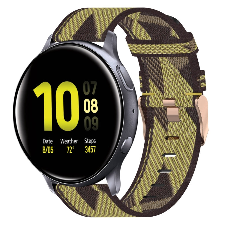 20mm Nylon Woven Watch Band, For Samsung  Galaxy Watch 4 Classic 46mm, For Samsung Galaxy Watch 3 41mm, For Samsung Galaxy Watch Active 2 40mm