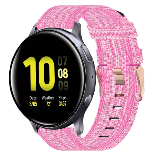 20mm Nylon Woven Watch Band, For Samsung Galaxy Watch Active 2 44mm, For Samsung Galaxy Watch Active 40mm, For Samsung Galaxy Watch 42mm