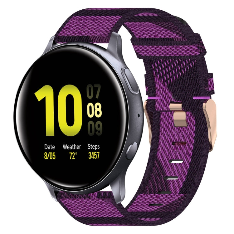 20mm Nylon Woven Watch Band, For Samsung Galaxy Watch Active 2 44mm, For Samsung Galaxy Watch Active 40mm, For Samsung Galaxy Watch 42mm