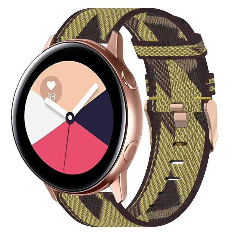 20mm Nylon Woven Watch Band, For Samsung Galaxy Watch Active 2 44mm, For Samsung Galaxy Watch Active 40mm, For Samsung Galaxy Watch 42mm