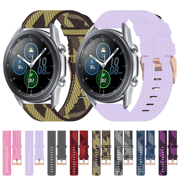 22mm Nylon Woven Watch Band, For Samsung Galaxy Watch3 45mm, For Samsung Galaxy Watch 46mm, For Samsung Gear S3 Classic