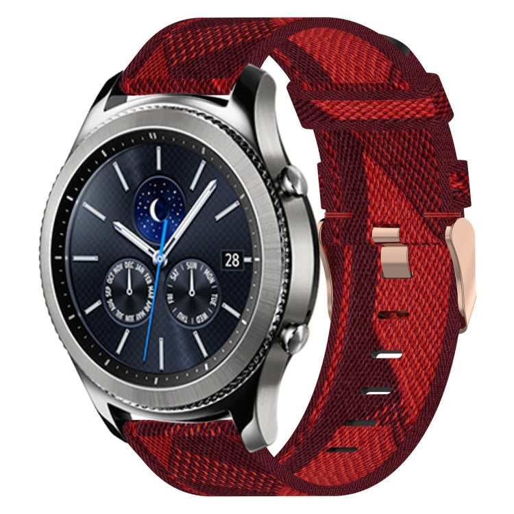 22mm Nylon Woven Watch Band, For Samsung Galaxy Watch3 45mm, For Samsung Galaxy Watch 46mm, For Samsung Gear S3 Classic
