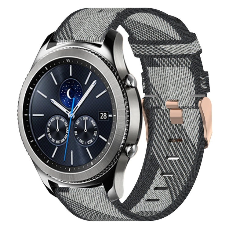 22mm Nylon Woven Watch Band, For Samsung Galaxy Watch3 45mm, For Samsung Galaxy Watch 46mm, For Samsung Gear S3 Classic