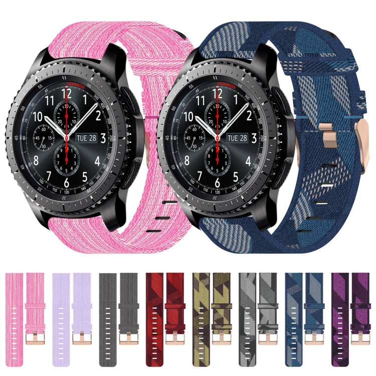 22mm Nylon Woven Watch Band, For Samsung Gear S3 Frontier