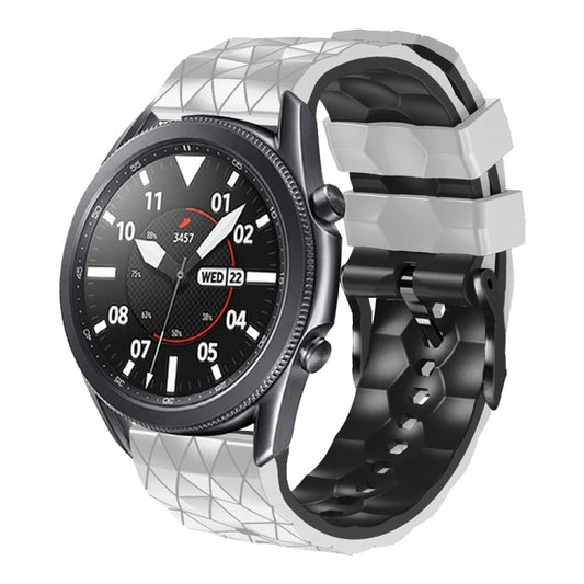 22mm Football Pattern Two-Color Silicone Strap, For Samsung Gear S3 Classic, For Samsung Gear S3 Frontier