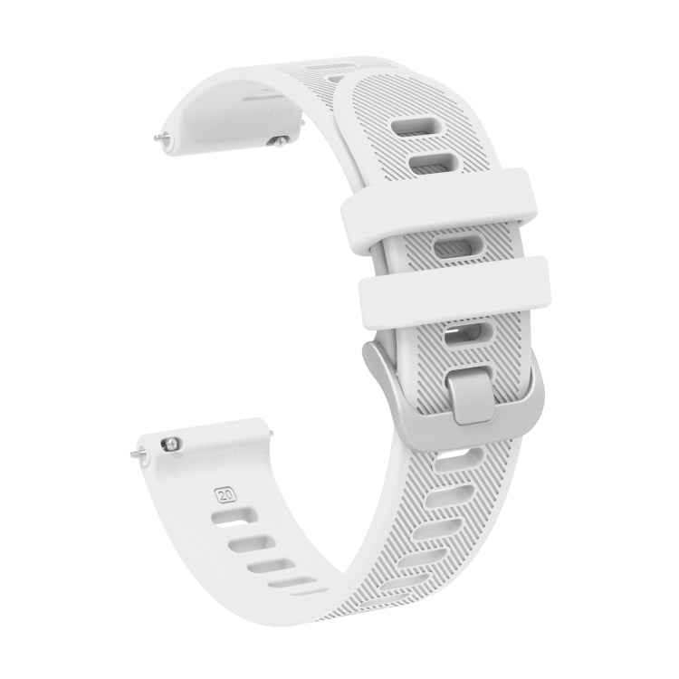 20mm Silicone Twill Watch Band, For Samsung  Galaxy Watch 4 Classic 42mm, For Samsung  Galaxy Watch 4 Classic 46mm