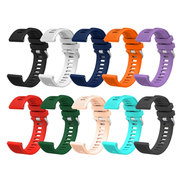 20mm Silicone Twill Watch Band, For Samsung  Galaxy Watch 4 Classic 42mm, For Samsung  Galaxy Watch 4 Classic 46mm