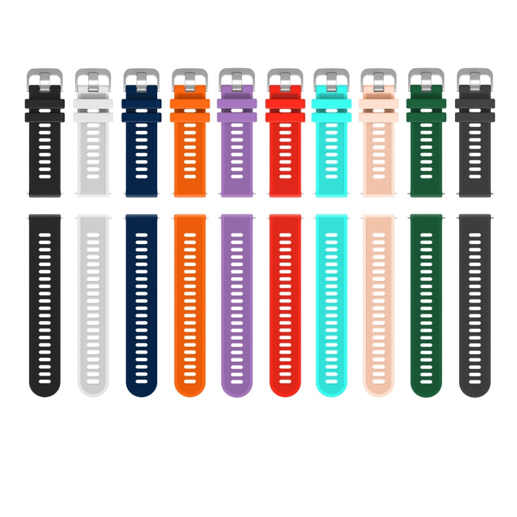20mm Silicone Twill Watch Band, For Samsung  Galaxy Watch 4 Classic 42mm, For Samsung  Galaxy Watch 4 Classic 46mm