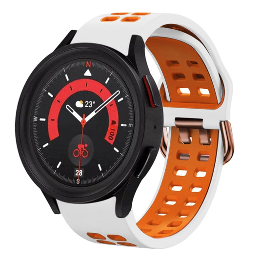20mm Breathable Two-Color Silicone Watch Band, For Samsung Galaxy Watch 5  40mm