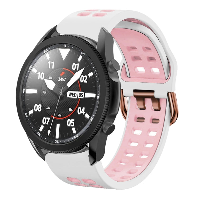 20mm Breathable Two-Color Silicone Watch Band, For Samsung Galaxy Watch 5 Pro  45mm