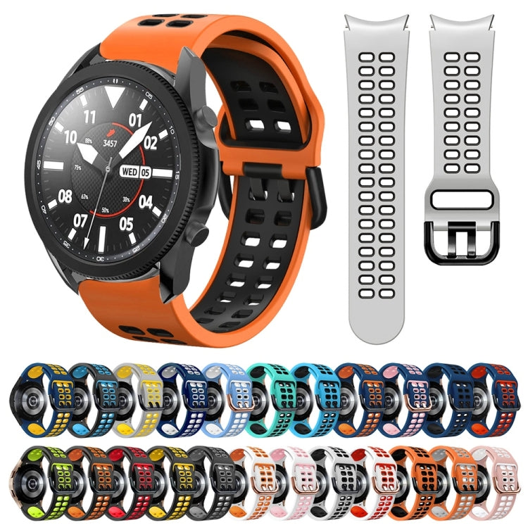 20mm Breathable Two-Color Silicone Watch Band, For Samsung Galaxy Watch 5 Pro  45mm