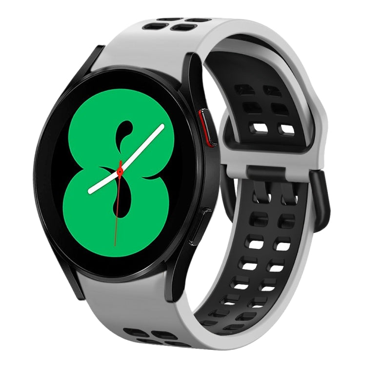20mm Breathable Two-Color Silicone Watch Band, For Samsung Galaxy Watch 4 44mm