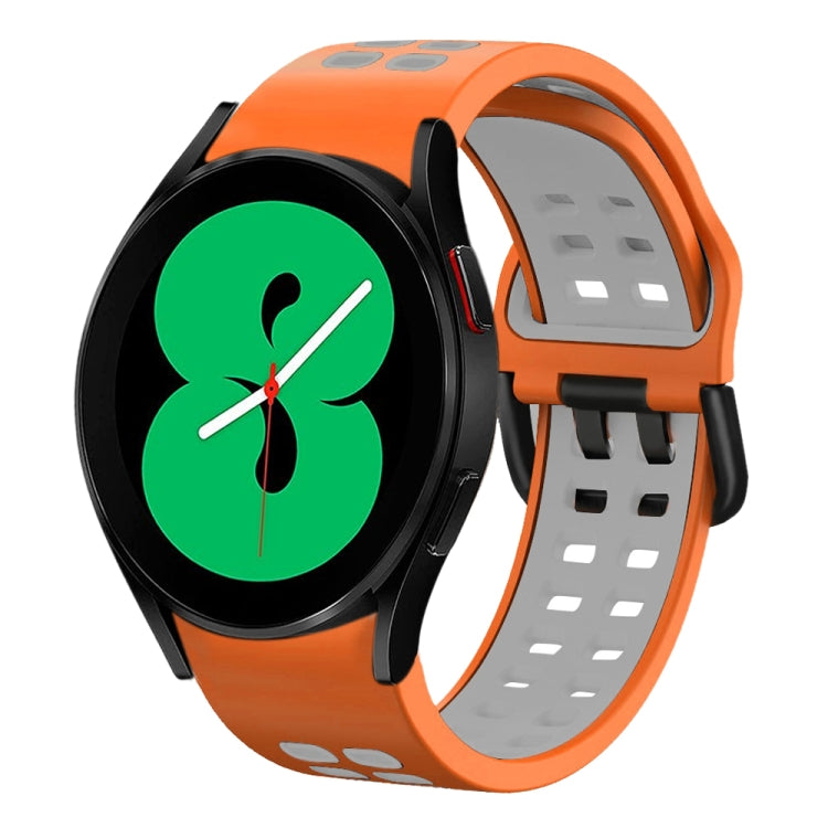 20mm Breathable Two-Color Silicone Watch Band, For Samsung Galaxy Watch 4 44mm