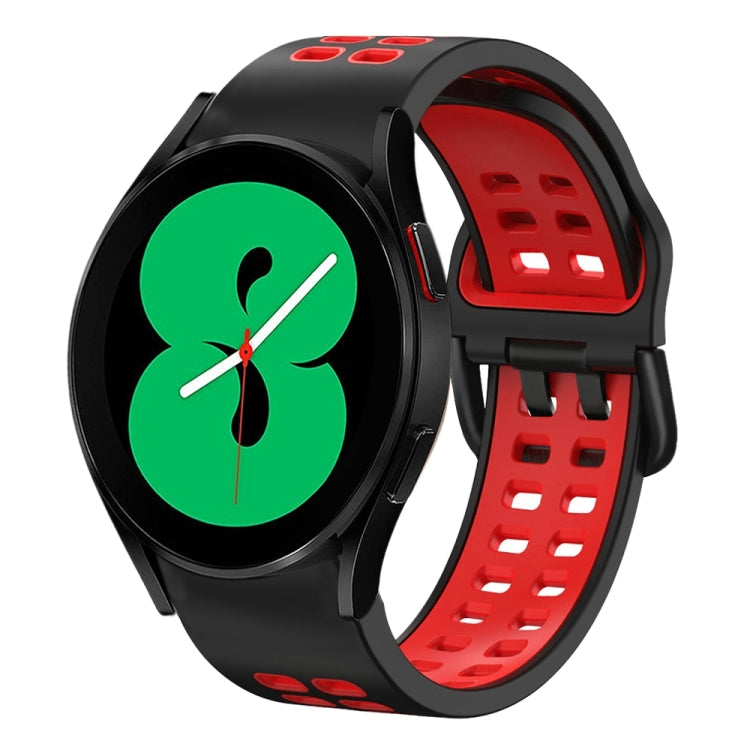 20mm Breathable Two-Color Silicone Watch Band, For Samsung Galaxy Watch 4 44mm