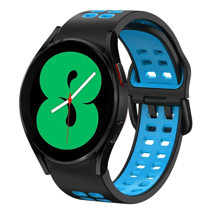 20mm Breathable Two-Color Silicone Watch Band, For Samsung Galaxy Watch 4 44mm