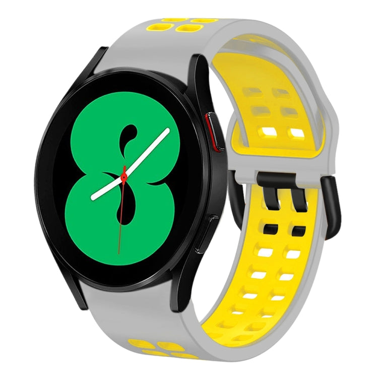 20mm Breathable Two-Color Silicone Watch Band, For Samsung Galaxy Watch 4 44mm