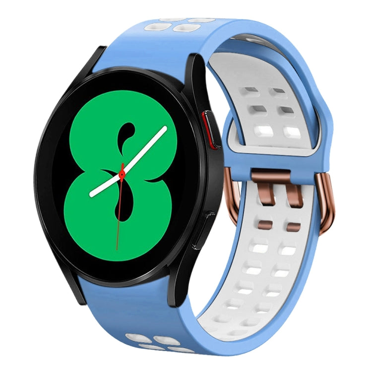 20mm Breathable Two-Color Silicone Watch Band, For Samsung Galaxy Watch 4 44mm